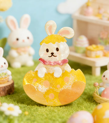 Glitter Hatchling Bunny Brooch