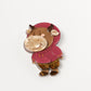 Pink Hoodie Ox Brooch