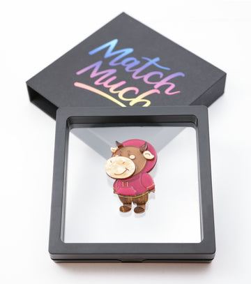 Pink Hoodie Ox Brooch