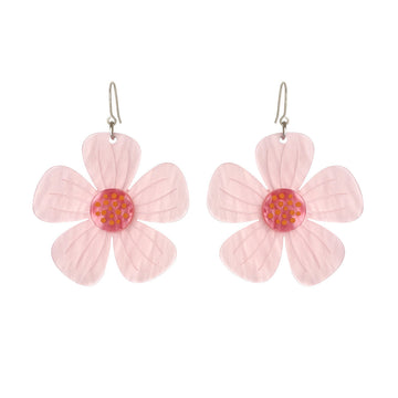 Flower Shape Resin Earrings Hook Style