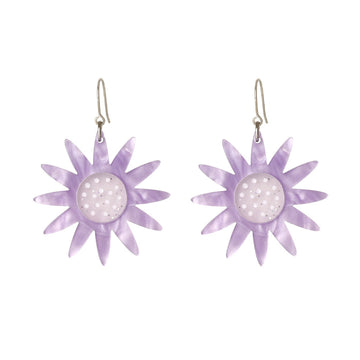 Flower Shape Resin Earrings Hook Style