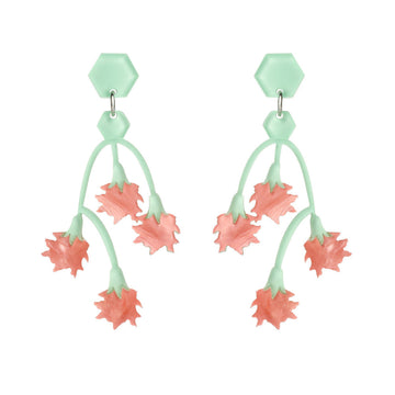 Flower Shape Resin Earrings Hook Style