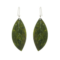 Leaf Shape Resin Earrings with Stud Style