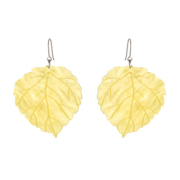 Leaf Shape Resin Earrings with Stud Style