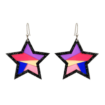 Star Shape Resin Earrings with Hook Style