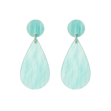 Rain Drop Resin Earrings with Stud Style