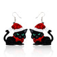 Santa Cat-venture Earrings