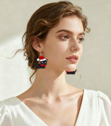 Santa Cat-venture Earrings