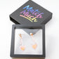 Mirrored Heart-Glow Key Earrings