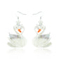 Moonlight White Swan Earrings