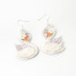 Moonlight White Swan Earrings