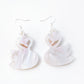 Moonlight White Swan Earrings