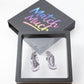 Midnight Ink Swan Earrings