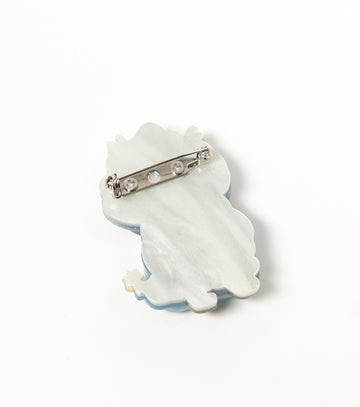 Aurora Puffer Jacket Dragon Brooch