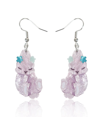 Egg-stra Lazy Bunny Earrings