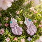 Egg-stra Lazy Bunny Earrings