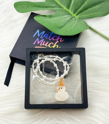 Pearly Snow-Pal Necklace