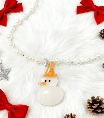 Pearly Snow-Pal Necklace