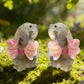 Marbled Cloud-Tail Bunny Earrings