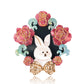 Glam Rose Bunny Brooch