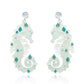 Icy Blue Glitter Seahorse Earrings