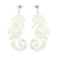 Icy Blue Glitter Seahorse Earrings