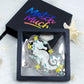 Glittering Cream Seahorse Necklace