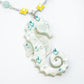 Glittering Cream Seahorse Necklace